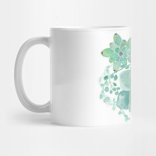 Watercolor Bunch of Succulents Mug